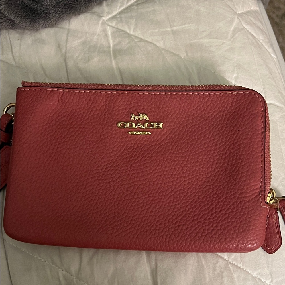 Coach Cherry Leather Wristlet